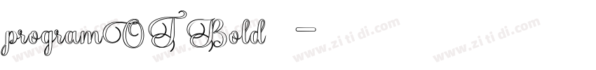 programOT Bold 粗体字体转换